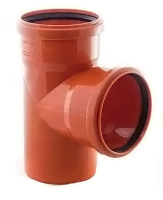 Тройник 110 угол 90 Рыжий (наруж.канал.) Россия 1/10