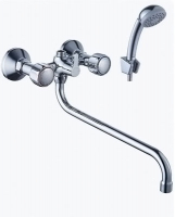 Смеситель д/ванны с 2-мя рукоятками с изливом S-30см. перекл.душа G344510 Прохлада GOTA ROCIO® 1/10 