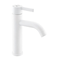 Смеситель д/умывальника шар. G016085 Графика белый, нержав. сталь GOTA ROCIO® 1/10