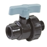 Кран шаров. для ПНД труб компрес. нар/вн. 1*3/4 ITAL/SPEKTR