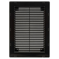 Решетка вентиляционная вытяжная с рамкой 180*250 пластик. 1825ВР, черный