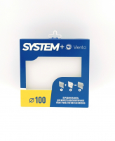 Лицевая панель для вентилятора SYSTEM+. Серия GORIZONT, Ø100, стекло, белый, матовый, GORIZONT glass 100matte