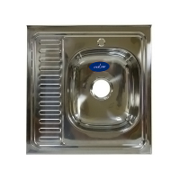 Мойка нерж.сталь с сифоном 0,6мм 60*60 прав вып. 3 1/2 гл.16см