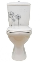 Унитаз-компакт Суперкомпакт декор Одуванчик, с арматурой, сиденьем Комбо (г.Ст.Оскол)