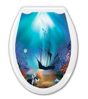 Сиденье д/унитаза жёсткое Океан "Кораблик" 1/10