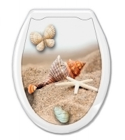 Сиденье д/унитаза жёсткое Океан "Ракушка-Бабочка" 1/10