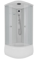 Душ.каб.900*900*2100 выс.акр.поддон,мат.ст. белые профиля NG-8308-14 УЦЕНКА (скол на поддоне)
