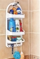 Полка пластик. прямая 3-х ярусная Dogus белая 09165 Zalel 1/12