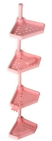 Полка пластик. угловая 4-х ярусная розовая M-N 02-03 Prima Nova Zalel
