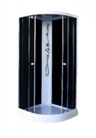 Душ.кабина 80*80*210 низкий поддон перед.тон.стекло,заднее черное ст.ЕС831 РАRLY (4 части)