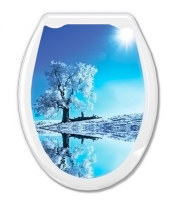Сиденье д/унитаза жёсткое Океан "Белое дерево" 1/10