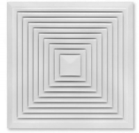 Решетка вентиляционная приточно-вытяжная 160*160 160/125ВФ с фланцем D125 белая