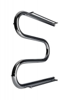 Полотенцесушитель М 500*400 1" GR (телескоп.б/кольца) с полками