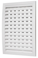Решетка вентиляционная вытяжная с рамкой регулируемая 320*320 АБС-пластик 3232РРП белая/РРП