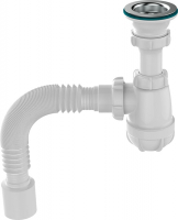 Сифон 1 1/2*40 с гофрой 40*50 Aquant S0110 (малый) 1/35