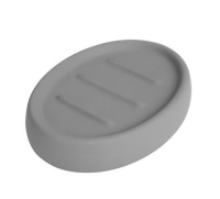 Мыльница настольная керамика Soft серый B4333A-4G