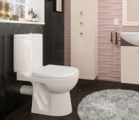 Унитаз-компакт Орфей белый (г.Киров), 2 реж. арматура, антивсплеск, сиденье дюрлпласт, микролифт