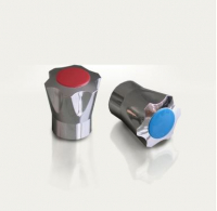 Маховик д/смесителя пластик №2 РБМ Тула серебро цена за 1шт.