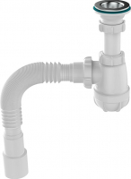 Сифон 1 1/4*40 с гофрой 40*40/50 Aquant S1015 1/35 (аналог C1015)
