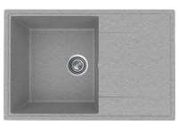 Мойка Модель GR 735-003 (светло-серый) матовая без отверстия под смеситель SOFT-TOUCH 735*475*175 с сифоном GOTA ROCIO