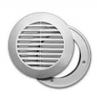 Решетка вентиляционная круглая разъемная D140 с фланцем d100 наклонные жалюзи "Комплект" К013 1/25