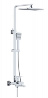 Душевая система 3-х функц. со смесителем и коротким изливом (компл.с шлангом и душ. лейкой) хром латунь 610603 GOTA ROCIO 1/4 Душевая система 3-х функц. со смесителем и коротким изливом (компл.с шлангом и душ. лейкой) хром латунь 610603 GOTA ROCIO 1/4