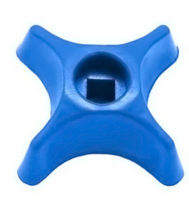 Маховик д/смесителя пластик Крест синий, д/вентилей ДУ 15,20,25 (5-0018) 1/100