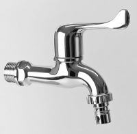 Кран пласт.хром с нос. 1/2 со штуц. ST52CР