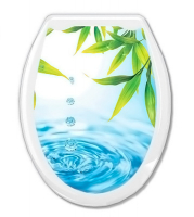 Сиденье д/унитаза жёсткое Океан "Капли и бамбук" 1/10