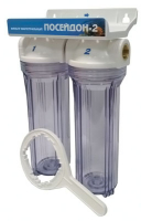 Фильтр магистральный 1/2 SL10" двойной прозрачный Посейдон 2-ПП 1/3