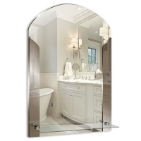 Зеркало 500*600 шв "Муза" ЗРП-100 с полкой пескоструйная графика (К)