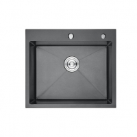 Мойка премиум нерж.сталь 3мм 600*450 с сифоном Графит Golden Fox