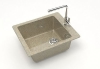 Мойка Линди Z8Q5 (песоч.) глянец 500x425x195 с сифоном GOTA ROCIO