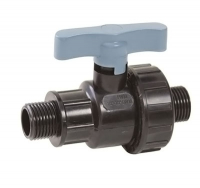 Кран шаров. для ПНД труб компрес. наруж.рез. 1*1 ITAL