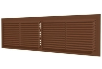 Решетка вентиляционная переточная 450*130 4513ВР дверная АБС коричневая 1/30