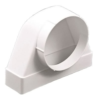 Соединитель угол 90 прямоугольного воздуховода 60х120 с круглым D100 612СК10КП Виенто