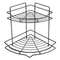Полка металл. угловая 2-х ярусная АЕ-435 черный Sakura
