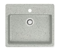 Мойка Джекки (светл.сер) глянец 570х505х200 с сифоном GOTA ROCIO