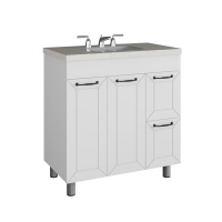 Подстолье Авалон глянец белый 900(2 двери + 2 ящика) под умывальник Quadro 900 GOLDEN FOX