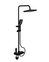 Душевая система 4-х функц. со смесителем и изливом (компл.с шлангом и душ. лейкой) латунь цвет черный 657352 GOTA ROCIO 1/4