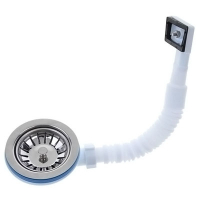 Перелив д/мойки гибкий 3 1/2 прямоугольный , вертикальный Ани Пласт N305S 1/20