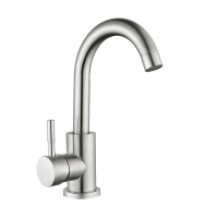 Смеситель д/кухни шар. с высоким изливом Руда нержав. сталь 697010 АНТЕЙ 1/10