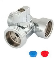 Кран 3-х прох. шар. 1/2*3/4*1/2 г/ш/ш хром SТ2360 уп.10шт