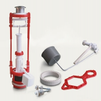 Арматура д/бачка кноп. хром бок/подв, мембранный клапан РБМ АС-7,1М 1/20