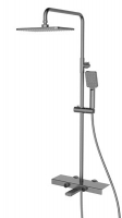 Душевая система 3-х функц. со смесителем и коротким изливом (компл.с шлангом и душ. лейкой) латунь цвет графит 617635 GOTA ROCIO Душевая система 3-х функц. со смесителем и коротким изливом (компл.с шлангом и душ. лейкой) латунь цвет графит 617635 GOTA ROCIO