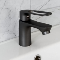 Смеситель д/умывальника шар. креп.гайка, цвет серый матовый Базальт 303535 d25 АНТЕЙ® 1/10