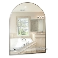 Зеркало 490*670 шв "Аркада-Люкс"  с фацетом с полкой 