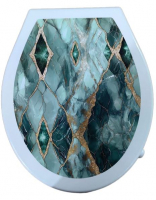 Сиденье д/унитаза жёсткое КЛАССИК "Изумруд" 1/10