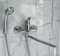 Смеситель д/ванны шар. с изливом L-30см. перекл.душа  G054710 d35 Leone GOTA ROCIO® 1/10 ХИТ!!!