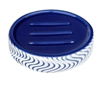 Мыльница настольная керамика Виток синий E1535B-SD